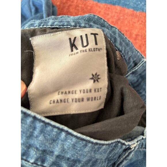 Maggie High-Rise Fab AB Wide Leg Hidden Button Raw Hem in Excite -10 - Picture 7 of 8